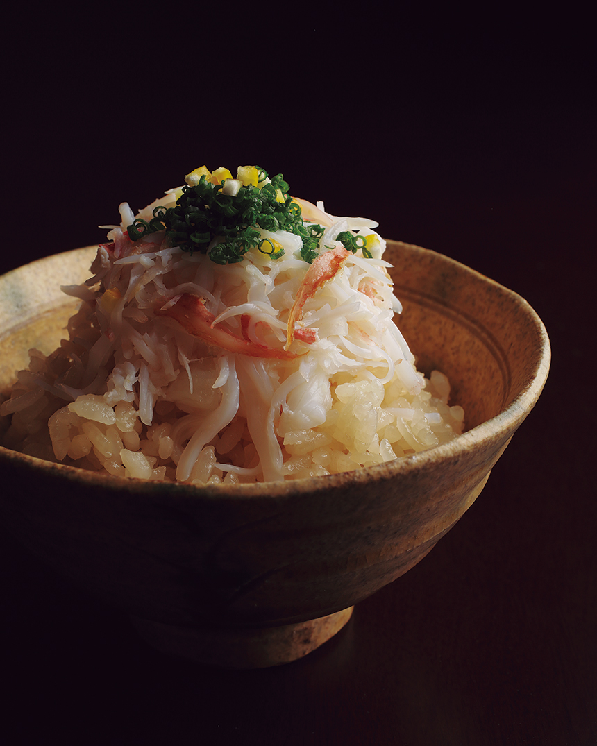 「銀座 小十」の越前がにご飯